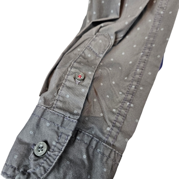 Wrangler Flex Comfort Gray Long Sleeve Button Down Shirt Size‎ Medium Men's - Picture 5 of 11